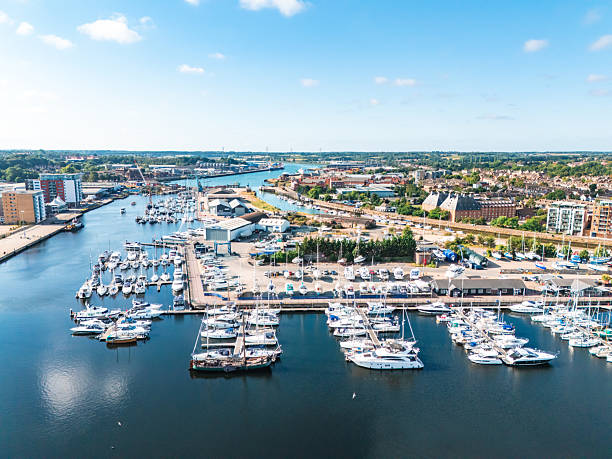 istock Ipswich waterfront showcasing its vibrant marina on a sunny day 2230949239