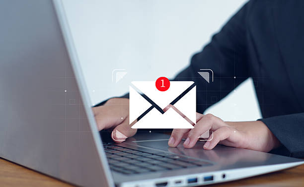 istock New email notification concept for business e-mail communication and digital marketing. Inbox receiving electronic message alert. 2230954865