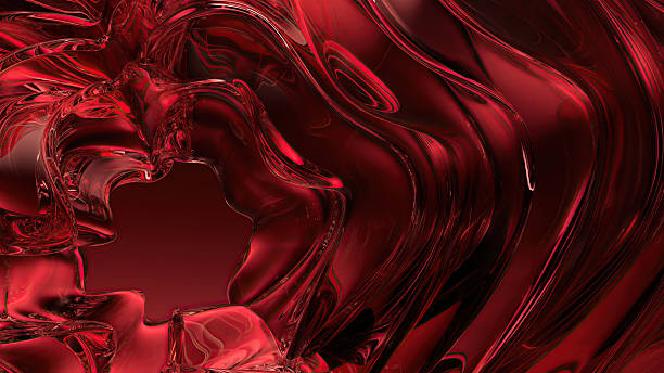 istock Modern abstract background of red glass psychedelic curves 2230959399