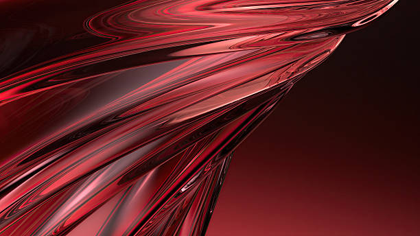 istock Delicate modern art abstract background with red glass psychedelic curves 2230959803