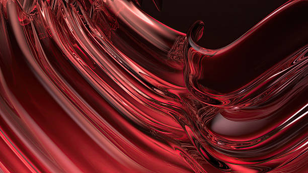 istock Delicate modern art abstract background made of red glass psychedelic curves 2230960536