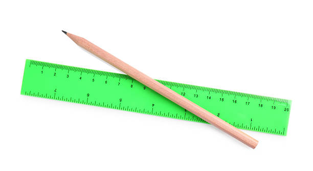 istock Ruler and pencil isolated on white, top view 2230961702