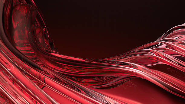 istock Red glass psychedelic modern curve artistry abstract background 2230962911