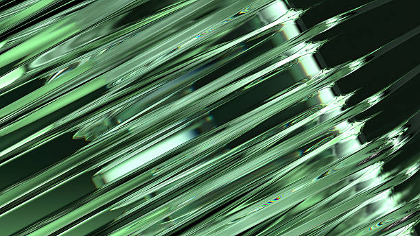 Emerald crystal glass jewel-like modern art delicate curve abstract background High quality 3d illustration