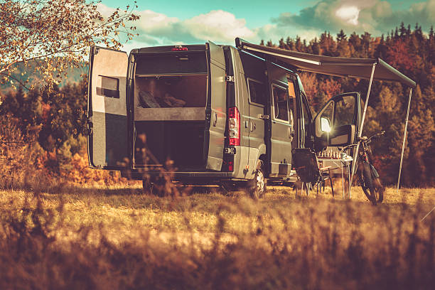 istock Mobile Camping Experience in a Serene Landscape During Autumn 2230966750