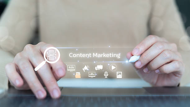 istock Close-up of hands using stylus with digital content marketing interface and AI icon, representing online media strategy and digital communication. 2230967268