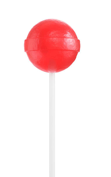 istock Red Candy Lollipop on a White Background, İsolated on White And Clipping Path 2230967870