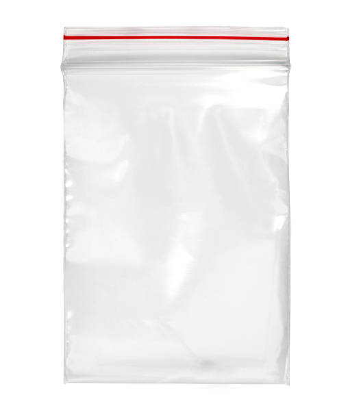 istock Realistic transparent empty plastic bag with red zipper isolated on transparent background 2230970168
