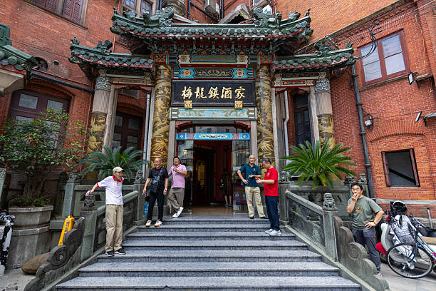 Shanghai, China - August 16, 2025 : Mei Long Zhen Restaurant in Shanghai, China. It is a classic Shanghainese restaurant.