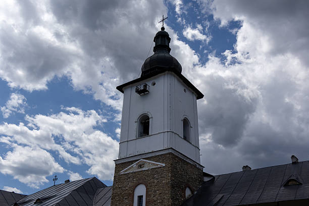 istock bell tower of a monastery in romania against a cloudy sky 2230971239