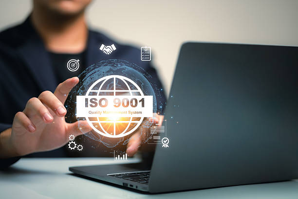 istock Business Professional Engaging with ISO 9001 Quality Management Concept 2230975821