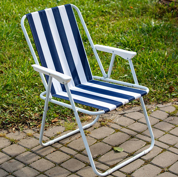 3D rendering illustration of a reclining chair with bungee cords