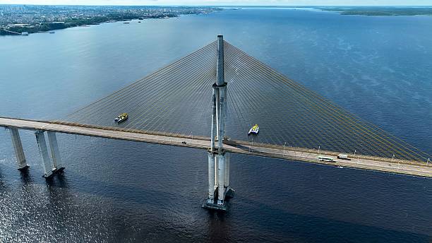 istock Landmark Cable Bridge at downtown Manaus Amazonas Brazil. 2230979805