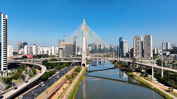 istock Cable Bridge At Downtown In Sao Paulo Brazil. 2230979917