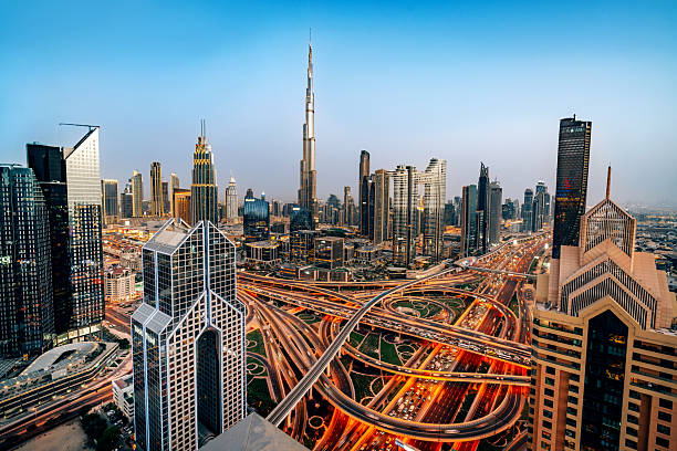 istock Dubai Downtown Skyline and Sheikh Zayed Road During Twilight 2230980019