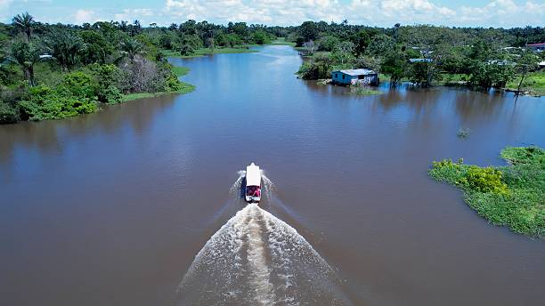 istock Boat sailing at Amazon River at Amazon Rainforest. Manaus Brazil. 2230980037