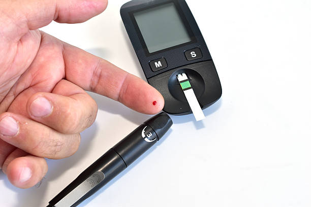 istock Blood sugar measuring device with accessories. 2230980441