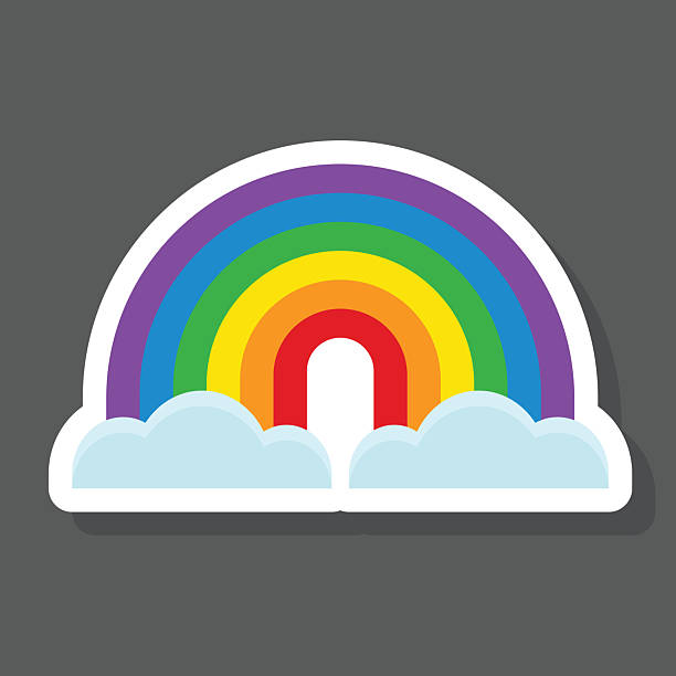 A flat design icon as a sticker on a dark gray background. Colors are global swatches, making them easy to edit.
