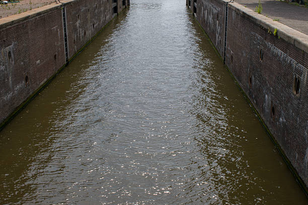 Scharrebiersluis Bridge Canal Wall At Amsterdam The Netherlands 17 June 2025