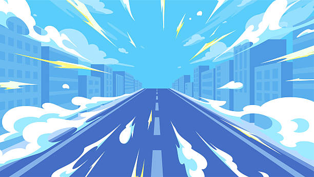 szybka droga - szybkość obrazy stock illustrations