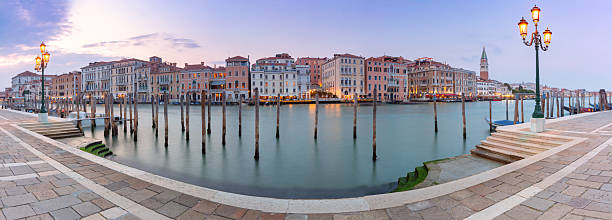istock Gondolas moored at sunrise in Venice Italy 2230988766