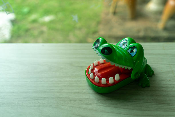 istock Colorful Crocodile Toy with Open Mouth 2230992654
