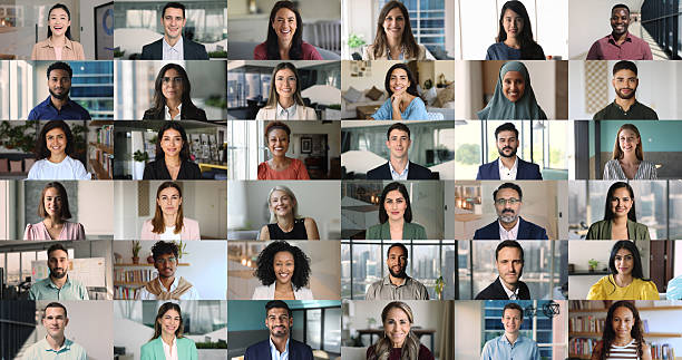 istock Group of multiethnic men and women representing diversity, collage view 2231006891