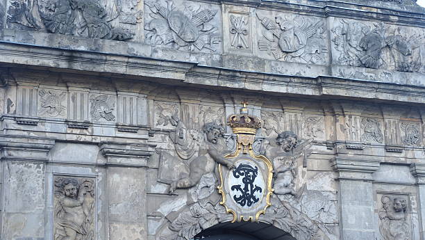 istock Ornate Baroque Gate with Crown and Coat of Arms 2231011802