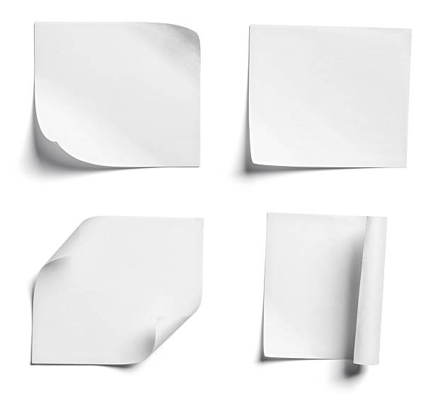 istock paper message note reminder adhesive sticker blank background white empty sticky tag sign office 2231012847