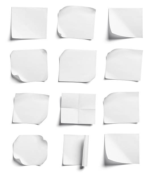 istock paper message note reminder adhesive sticker blank background white empty sticky tag sign office 2231012957