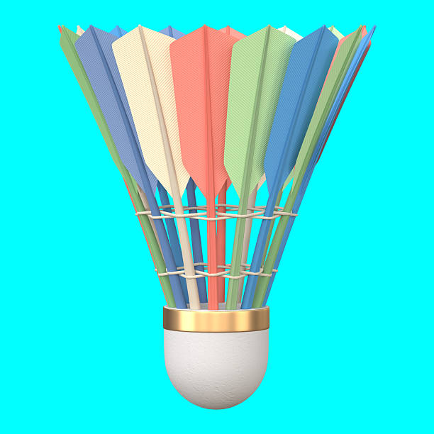 bright multicolored badminton shuttlecock, fun and vibrant sports accessory