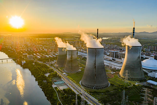 istock Thermal power plant at sunset 2231020666