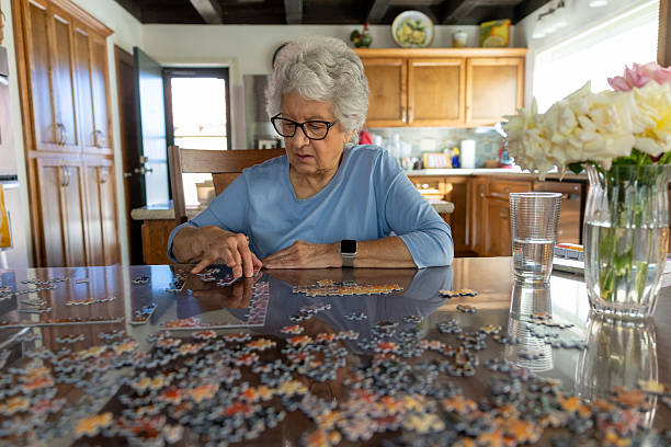 istock Senior Couple Working on a Puzzle 2231023847