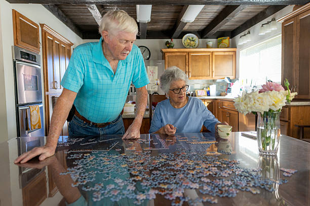istock Senior Couple Working on a Puzzle 2231023850