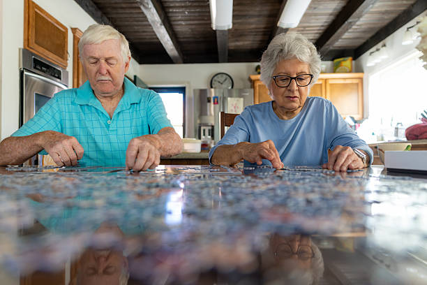 istock Senior Couple Working on a Puzzle 2231023859