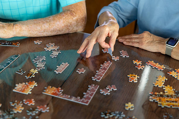 istock Senior Couple Working on a Puzzle 2231023882