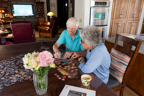 istock Senior Couple Working on a Puzzle 2231023889