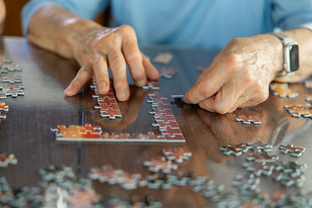 istock Senior Couple Working on a Puzzle 2231023904