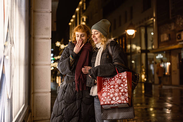 istock Window Shopping Downtown at Night 2231028659