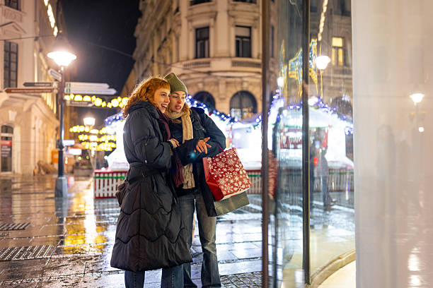 istock Nighttime Window Shopping in the City 2231028666