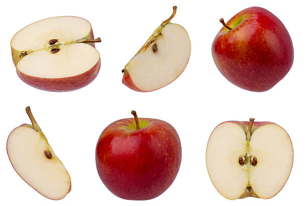 istock Red Apples, Whole and Sliced, Isolated on White Background. 2231037159