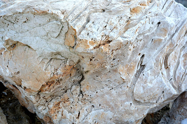 Remarkable natural stone exhibits unusual markings and age-old inscriptions.
