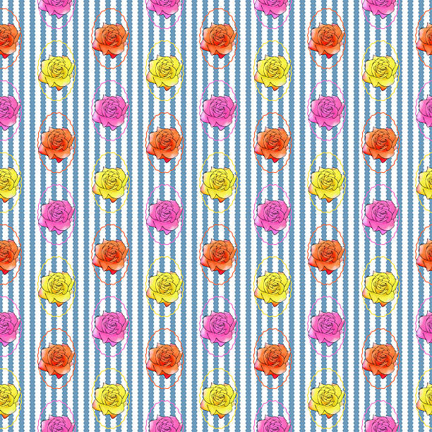 Floral seamless pattern. Rose. Floral motifs for use in wallpaper, covers, packaging. For textiles, cotton fabrics, linen. For use in wallpaper, wrappings. Interior decor. Raster illustration.