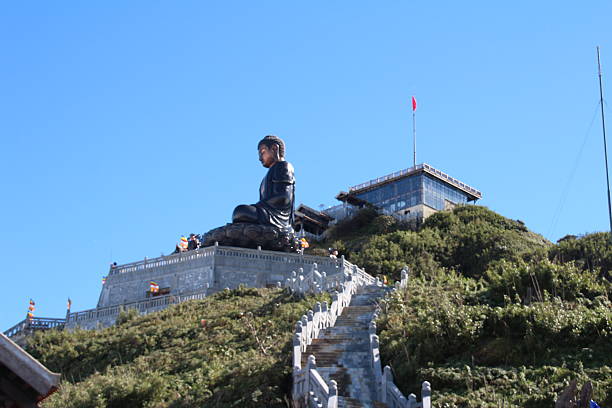 Fairy brozen statues at Tian Tan Big Buddha complex in Lantau Island, Hong Kong, China, Asia.