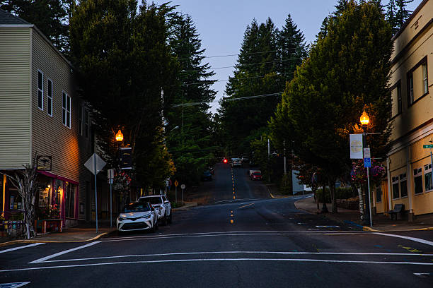 istock Small Town America Main Street at Night 2231055786
