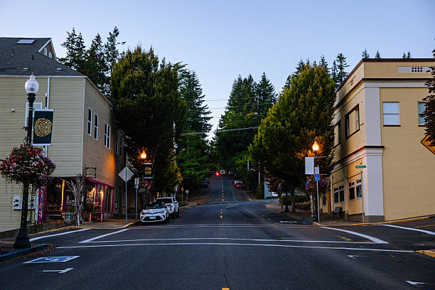 istock Small Town America Main Street at Dusk 2231055791
