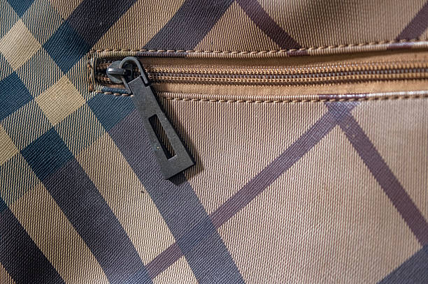 Open metal clasp on the bag