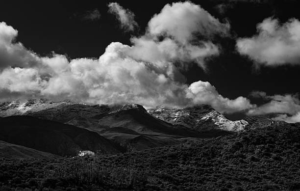 istock Dramatic landscape of a house in the mountains 2231061237