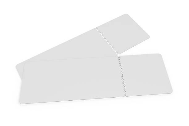 istock 3D Realistic empty event tickets mockup isolated on background. Blank template for showcasing your ticket, train, raffle, carnival, concert, festival, lottery, coupon, theatre or airplane pass label. 2231064402