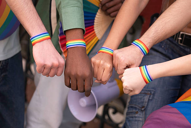 istock Activists showing support for lgbtq+ rights and equality 2231070260